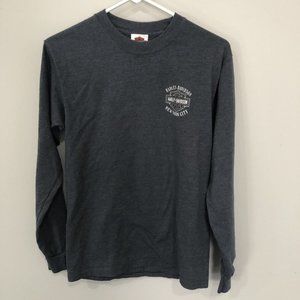 Harley Davidson New York Shirt Twin Towers Womens S Long Sleeve Vintage Graphic